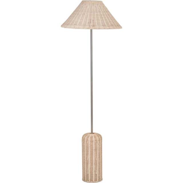 Pacific Lifestyle Hali Rattan Shade and Base Floor Lamp - Size: 152 x 51 x 51cm - Brown - Wilko - image 1