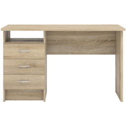 Florence Function Plus 3 Drawer Desk Oak Effect - Size: 48 x 120 x 72cm - Brown - Furniture to Go - Wilko - thumbnail 5