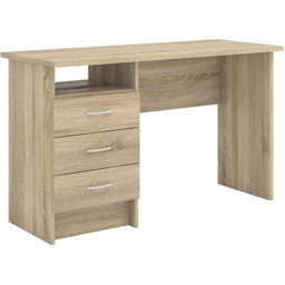 Florence Function Plus 3 Drawer Desk Oak Effect - Size: 48 x 120 x 72cm - Brown - Furniture to Go - Wilko - thumbnail 3