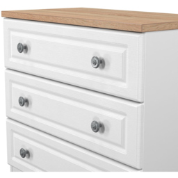 Crowndale Norfolk 3 Drawer White Ash and Bardolino Oak Chest of Drawers Ready Assembled - White Ash & Bardolino Oak - Wilko - thumbnail 7