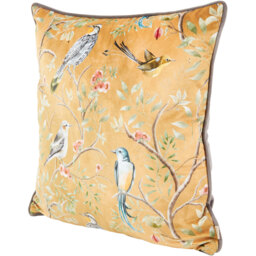Orient Birds Cushion - Gold - Size: 43 x 43cm - Wilko - thumbnail 4