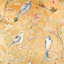 Orient Birds Cushion - Gold - Size: 43 x 43cm - Wilko - thumbnail 3