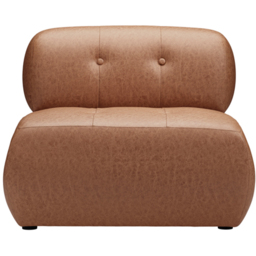 Reese Tan Faux Leather Accent Chair - Size: Single - Brown - LPD Home - Wilko - thumbnail 4