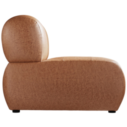 Reese Tan Faux Leather Accent Chair - Size: Single - Brown - LPD Home - Wilko - thumbnail 5