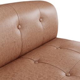 Reese Tan Faux Leather Accent Chair - Size: Single - Brown - LPD Home - Wilko - thumbnail 7