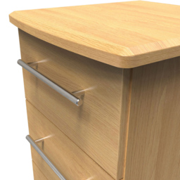 Crowndale Sherwood 3 Drawer Oak Bedside Cabinet - Brown - Wilko - thumbnail 6