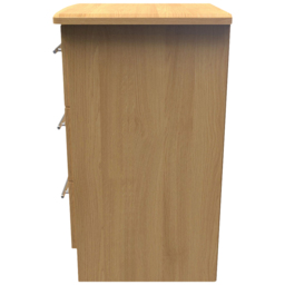 Crowndale Sherwood 3 Drawer Oak Bedside Cabinet - Brown - Wilko - thumbnail 4