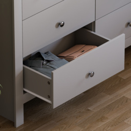 Vida Designs Arlington 7 Drawer Grey Shaker Style Chest of Drawers - Wilko - thumbnail 5