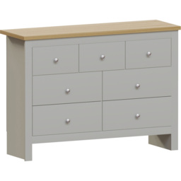 Vida Designs Arlington 7 Drawer Grey Shaker Style Chest of Drawers - Wilko - thumbnail 3