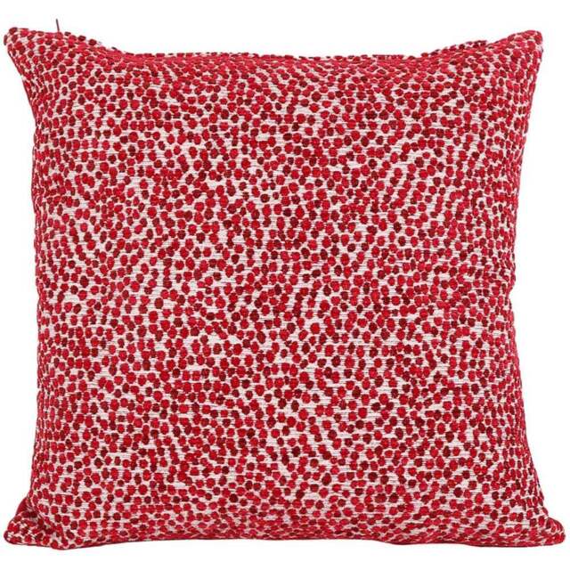 Divante Fairford Chenille Cushion - Red - Size: 43 x 43cm - Wilko - image 1