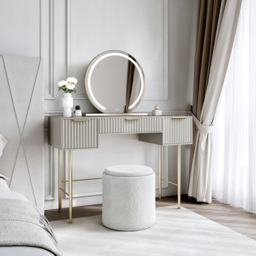 CARME Home Elsie Gold Large Touch Sensor LED Makeup Mirror 55cm - Size: 16 x 61.5 x 62cm - Wilko - thumbnail 6