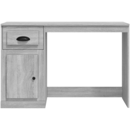 vidaXL Single Door Single Drawer Computer Desk Grey - Size: 75 x 115 x 50cm - Wilko - thumbnail 7