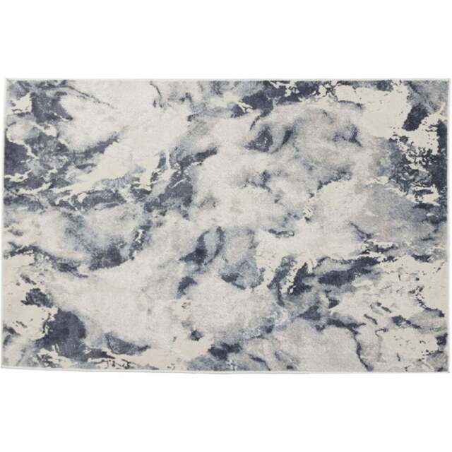 Eselle Muse Bahia Navy Marble Rug 120 x 170cm - Blue - Wilko - image 1