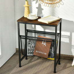 Costway Narrow End Table with Mesh Magazine Holder - Size: 68.6 x 30.5 x 10.16cm - Blue - Wilko - thumbnail 5