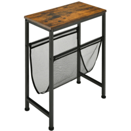 Costway Narrow End Table with Mesh Magazine Holder - Size: 68.6 x 30.5 x 10.16cm - Blue - Wilko - thumbnail 3