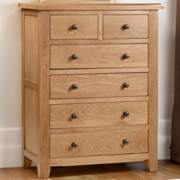 Julian Bowen Marlborough 6 Drawer Oak Chest of Drawers - Wood - Wilko