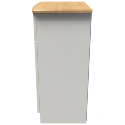 Crowndale Warwick 4 Drawer Cream Ash and Oak Midi Chest of Drawers - Wilko - thumbnail 4