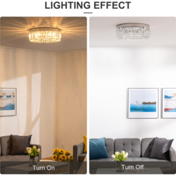 Portland Silver Crystal Decoration Chandelier - Size: 50 x 50 x 16cm - Wilko - thumbnail 7