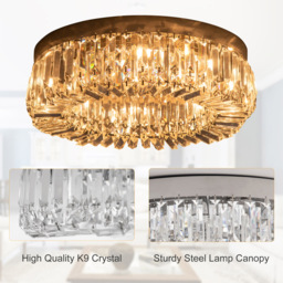 Portland Silver Crystal Decoration Chandelier - Size: 50 x 50 x 16cm - Wilko - thumbnail 6