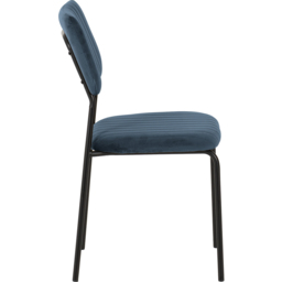 Seconique Sheldon Set of 4 Navy Blue Velvet Dining Chair - Navy Blue Velvet Fabric - Wilko - thumbnail 7