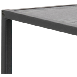Florence Seaford 4 Shelf Black and Oak Metal Wide Bookcase - Size: 78 x 114 x 35cm - Wilko - thumbnail 6