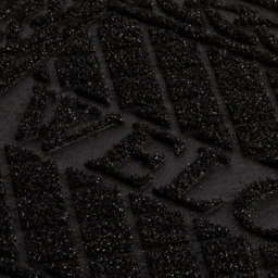 Eselle Romiley Black Welcome Rubber Crumb Scrapper Doormat 40 x 60cm - Size: 40 x 60 x 0.6cm - Wilko - thumbnail 5