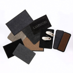 Eselle Romiley Black Welcome Rubber Crumb Scrapper Doormat 40 x 60cm - Size: 40 x 60 x 0.6cm - Wilko - thumbnail 6