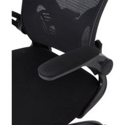 Living and Home Black Adjustable Headrest and Flip-Up Armrest Office Chair - Size: 127 x 51.5 x 63cm - Wilko - thumbnail 7