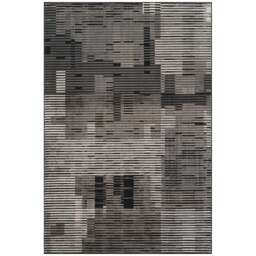 Mayfair Living Room Area Rug Metallic Sheen Contemporary Modern Matrix Design - Dark Grey 160x230 cm - Size: 230 x 160 x 0.7cm - Desire Rugs - Wilko