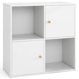 Costway 2 Door 2 Shelf White Bookshelf - Wilko - thumbnail 3