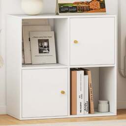 Costway 2 Door 2 Shelf White Bookshelf - Wilko