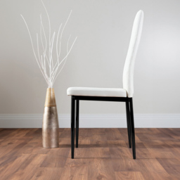 Furniturebox Fira Valera Wood Effect 4 Seater Round Dining Set Brown and White - Wilko - thumbnail 5