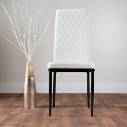 Furniturebox Fira Valera Wood Effect 4 Seater Round Dining Set Brown and White - Wilko - thumbnail 4