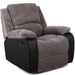 Furniture Online Postana Grey Jumbo Cord Manual Recliner Chair - Size: 103 x 93 x 93cm - Wilko - thumbnail 3