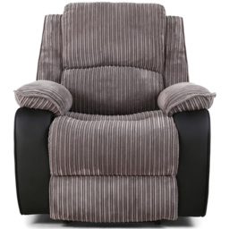 Furniture Online Postana Grey Jumbo Cord Manual Recliner Chair - Size: 103 x 93 x 93cm - Wilko - thumbnail 4