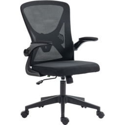 Portland Black Mesh Office Chair with Flip Up Armrests - Size: 62 x 62.5 x 108cm - Wilko - thumbnail 3