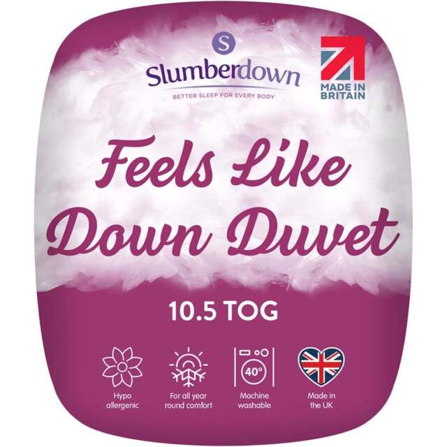 Slumberdown Single White Feels Like Down Duvet 10.5 Tog - Wilko - image 1