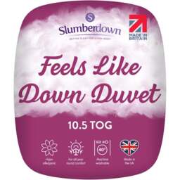 Slumberdown Single White Feels Like Down Duvet 10.5 Tog - Wilko - thumbnail 1