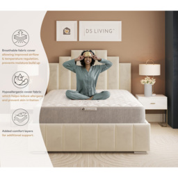 DS Living Endure King Size Bonnell Spring Mattress with Comfort Layers - White - Wilko - thumbnail 7