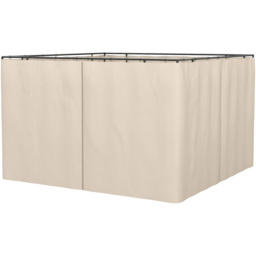 Outsunny 3 x 3m Beige Universal Gazebo Replacement Sidewall 4 Pack - Cream - Wilko