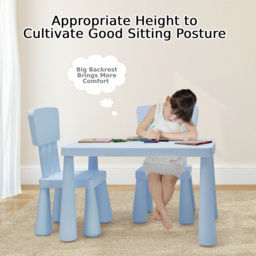 Costway 2 Seater Blue Kids Activity Table and Chair Set - Size: 81 x 61 x 18cm - Wilko - thumbnail 7