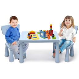 Costway 2 Seater Blue Kids Activity Table and Chair Set - Size: 81 x 61 x 18cm - Wilko - thumbnail 5