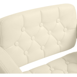 Portland Cream PU Leather Height Adjustable Swivel Bar Stool - Size: Single - White - Wilko - thumbnail 4