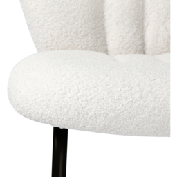 Muffin Set of 2 Cream Boucle Dining Chair - Home Garden Direct - Wilko - thumbnail 7