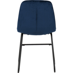 Seconique Lukas Set of 2 Sapphire Blue Velvet Dining Chair - Wilko - thumbnail 6