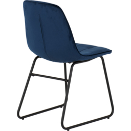 Seconique Lukas Set of 2 Sapphire Blue Velvet Dining Chair - Wilko - thumbnail 7