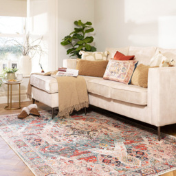Kukoon Distressed Vintage Washable Beige Grey Rug 240 x 330cm - n/a - Wilko - thumbnail 3