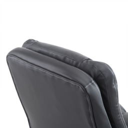Portland Black PU Leather Swivel Office Chair - Size: 62 x 67 x 104cm - Wilko - thumbnail 5
