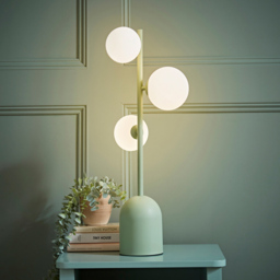 ValueLights Marlow 3 Way Sage Green Opaque Globe LED Table Lamp - Size: 61 x 23 x 23cm - Wilko - thumbnail 7