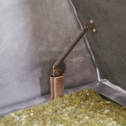 Home Source Verona Grey Velvet Sleigh Style Window Seat with Storage - Size: 55 x 114 x 41.5cm - Green - Wilko - thumbnail 5